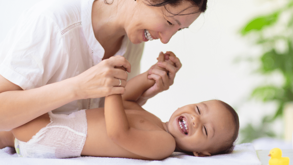 Mother changing Diaper 