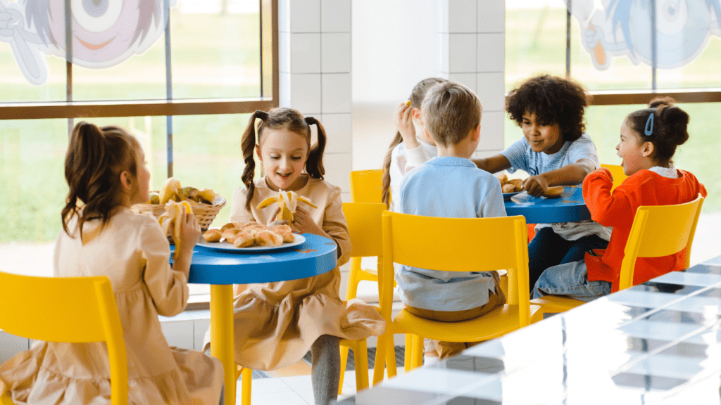 Kids Eating health food