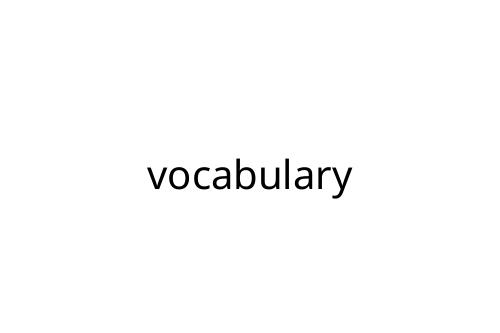 vocabulary